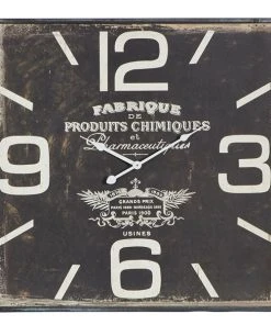 GRAYSON LANE 23 In. x 23 In. Vintage Wall Clock Black Wood