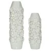 GRAYSON LANE Set of 2 23 In., 17 In. Modern Vase White Stoneware
