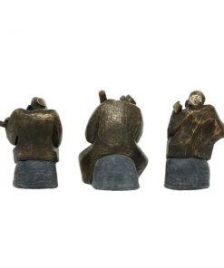 GRAYSON LANE Set of 3 6 In. x 7 In. Black Rustic Musician Sculpture Resin -GRAYSON LANE shop 330857865 AlternateImage5 l