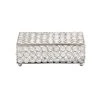 GRAYSON LANE 3 In. x 8 In. Glam Jewelry Box Silver Crystal