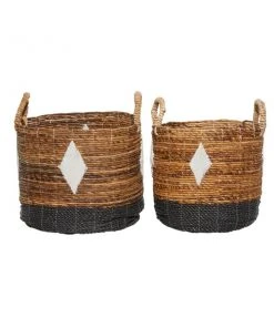 GRAYSON LANE Set of 2 17 In., 16 In. Natural Storage Basket Brown Banana 9 GRAYSON LANE Set of 2 17 In., 16 In. Natural Storage Basket Brown Banana -GRAYSON LANE shop 330857873 AlternateImage5 l