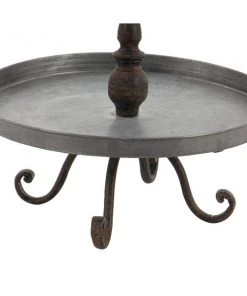 GRAYSON LANE 28 In. x 16 In. Farmhouse 3 Tier Tray Stand Silver Iron -GRAYSON LANE shop 330857878 AlternateImage2 l