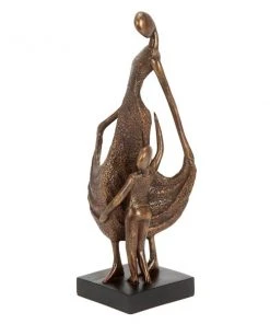 GRAYSON LANE 5 In. x 13 In. Traditional Sculpture Brown Polystone Family