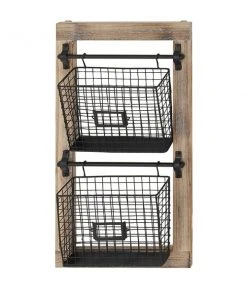 GRAYSON LANE 25 In. x 14 In. x 4 In. Farmhouse Magazine Rack Holder Black -GRAYSON LANE shop 330857893 AlternateImage4 l