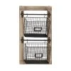 GRAYSON LANE 25 In. x 14 In. x 4 In. Farmhouse Magazine Rack Holder Black