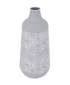 GRAYSON LANE 22 In. x 10 In. French Country Vase Grey Iron