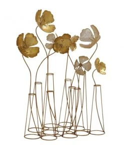 GRAYSON LANE 21 In. x 16 In. Traditional Sculpture Gold Metal Nature