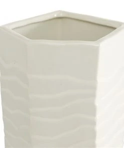 GRAYSON LANE 13 In. x 5 In. Contemporary Vase White Ceramic -GRAYSON LANE shop 330857912 AlternateImage2 l