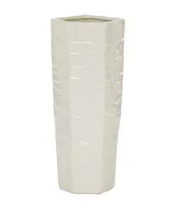 GRAYSON LANE 13 In. x 5 In. Contemporary Vase White Ceramic -GRAYSON LANE shop 330857912 AlternateImage4 l