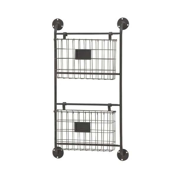GRAYSON LANE 28 In. x 16 In. x 3 In. Industrial Magazine Rack Holder Blac 4 GRAYSON LANE 28 In. x 16 In. x 3 In. Industrial Magazine Rack Holder Blac - Image 4