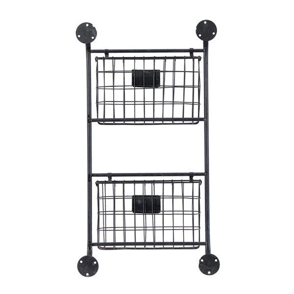 GRAYSON LANE 28 In. x 16 In. x 3 In. Industrial Magazine Rack Holder Blac 5 GRAYSON LANE 28 In. x 16 In. x 3 In. Industrial Magazine Rack Holder Blac - Image 5