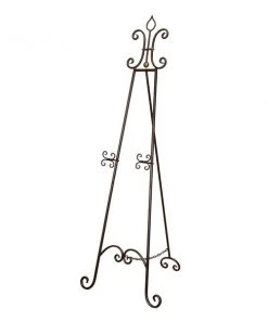 GRAYSON LANE 66 In. x 23 In. Traditional Easel Black Iron