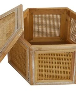 GRAYSON LANE Set of 2 7 In., 11 In. Brown Country Cottage Box Wood -GRAYSON LANE shop 330857924 AlternateImage3 l