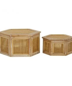 GRAYSON LANE Set of 2 7 In., 11 In. Brown Country Cottage Box Wood -GRAYSON LANE shop 330857924 AlternateImage4 l