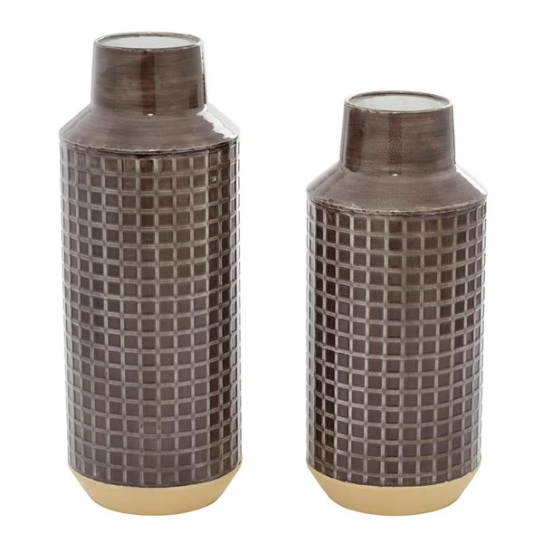 GRAYSON LANE Set of 2 15 In., 16 In. Contemporary Vase Black Metal 5 GRAYSON LANE Set of 2 15 In., 16 In. Contemporary Vase Black Metal - Image 5