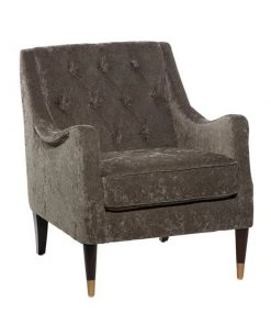 GRAYSON LANE 34 In. x 30 In. Contemporary Upholstered Accent Chair Brown