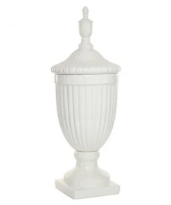 GRAYSON LANE 26 In. x 10 In. Country Decorative Urn White Dolomite