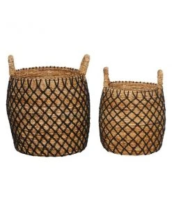 GRAYSON LANE Set of 2 19 In., 16 In. Coastal Storage Basket Brown Banana -GRAYSON LANE shop 330857937 AlternateImage5 l