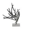 GRAYSON LANE 23 In. x 16 In. Contemporary Sculpture Grey Metal Abstract