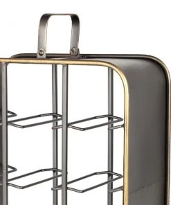 GRAYSON LANE 21 In. x 14 In. Industrial Wine Holder Rack Black Metal -GRAYSON LANE shop 330857947 AlternateImage2 l