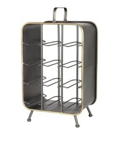 GRAYSON LANE 21 In. x 14 In. Industrial Wine Holder Rack Black Metal -GRAYSON LANE shop 330857947 AlternateImage4 l