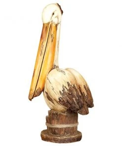 GRAYSON LANE 18 In. x 7 In. Coastal Sculpture Cream Polystone Bird