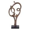 GRAYSON LANE 19 In. x 8 In. Traditional Sculpture Brown Polystone Family