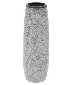 GRAYSON LANE 16 In. x 5 In. Eclectic Vase Grey Stoneware -GRAYSON LANE shop 330857964 AlternateImage4 l