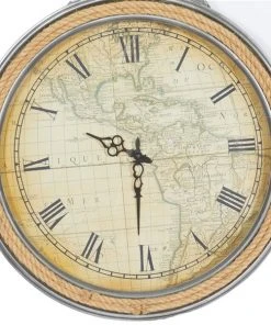 GRAYSON LANE 30 In. x 21 In. Coastal Wall Clock Brown Metal -GRAYSON LANE shop 330857970 AlternateImage3 l