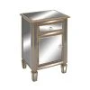 GRAYSON LANE 30 In. x 19 In. Glam Cabinet Beige Mirror