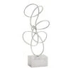 GRAYSON LANE 22 In. x 10 In. Contemporary Sculpture Silver Metal Abstract