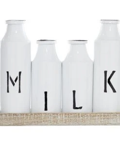 GRAYSON LANE 12 In. x 16 In. Farmhouse Decorative Milk Bottle White Iron 8 GRAYSON LANE 12 In. x 16 In. Farmhouse Decorative Milk Bottle White Iron -GRAYSON LANE shop 330857994 AlternateImage3 l