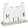 GRAYSON LANE 12 In. x 16 In. Farmhouse Decorative Milk Bottle White Iron