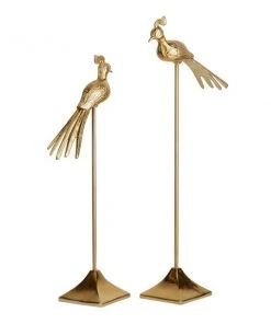 GRAYSON LANE Set of 2 32 In., 28 In. Gold Eclectic Bird Sculpture Aluminu -GRAYSON LANE shop 330857998 AlternateImage3 l