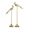 GRAYSON LANE Set of 2 32 In., 28 In. Gold Eclectic Bird Sculpture Aluminu