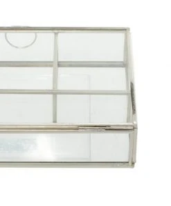 GRAYSON LANE 2 In. x 9 In. Modern Jewelry Box Silver Glass -GRAYSON LANE shop 330857999 AlternateImage3 l