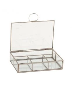 GRAYSON LANE 2 In. x 9 In. Modern Jewelry Box Silver Glass -GRAYSON LANE shop 330857999 AlternateImage4 l