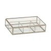 GRAYSON LANE 2 In. x 9 In. Modern Jewelry Box Silver Glass
