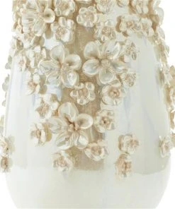 GRAYSON LANE 16 In. x 9 In. Farmhouse Vase Cream Ceramic -GRAYSON LANE shop 330858001 AlternateImage3 l