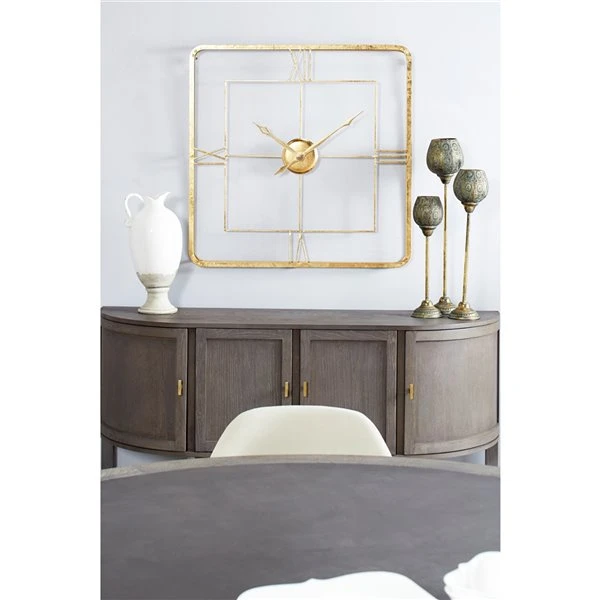 GRAYSON LANE 36 In. x 36 In. Glam Wall Clock Gold Metal 2 GRAYSON LANE 36 In. x 36 In. Glam Wall Clock Gold Metal - Image 2