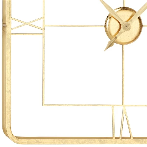 GRAYSON LANE 36 In. x 36 In. Glam Wall Clock Gold Metal 3 GRAYSON LANE 36 In. x 36 In. Glam Wall Clock Gold Metal - Image 3