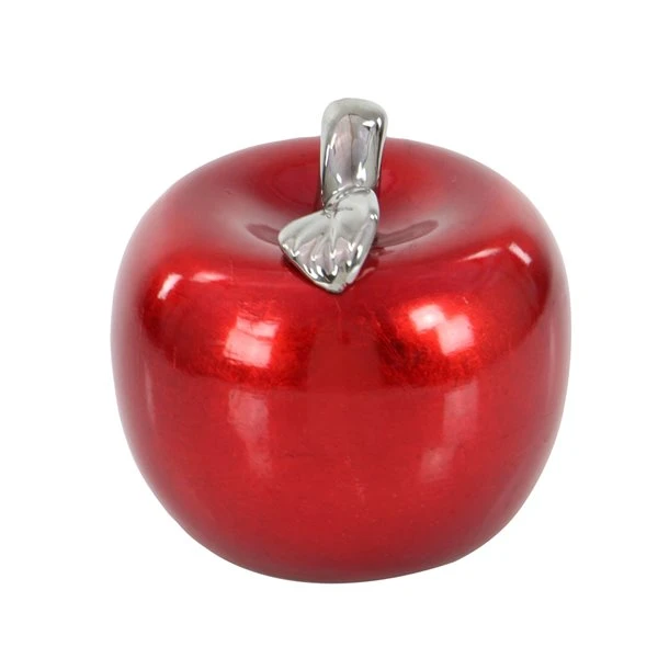 GRAYSON LANE Set of 2 7 In., 9 In. Glam Fruit Sculpture Red Dolomite 4 GRAYSON LANE Set of 2 7 In., 9 In. Glam Fruit Sculpture Red Dolomite - Image 4
