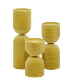 GRAYSON LANE Set of 3 13 In., 10 In., 7 In. Modern Candle Holder Yellow M 4 GRAYSON LANE Set of 3 13 In., 10 In., 7 In. Modern Candle Holder Yellow M -GRAYSON LANE shop 330858008 AlternateImage5 l