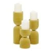 GRAYSON LANE Set of 3 13 In., 10 In., 7 In. Modern Candle Holder Yellow M