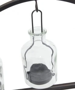 GRAYSON LANE 11 In. x 4 In. Farmhouse Candle Holder Lantern Black Iron 6 GRAYSON LANE 11 In. x 4 In. Farmhouse Candle Holder Lantern Black Iron -GRAYSON LANE shop 330858023 AlternateImage3 l
