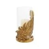 GRAYSON LANE 10 In. x 6 In. Traditional Candlestick Holders Gold Glass