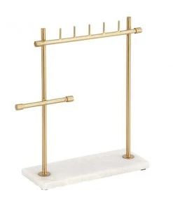 GRAYSON LANE 13 In. x 12 In. Modern Jewelry Stand Gold Marble -GRAYSON LANE shop 330858042 AlternateImage3 l