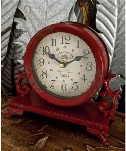 GRAYSON LANE 7 In. x 7 In. Vintage Clock Beige Metal 7 GRAYSON LANE 7 In. x 7 In. Vintage Clock Beige Metal -GRAYSON LANE shop 330858053 AlternateImage2 l