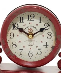 GRAYSON LANE 7 In. x 7 In. Vintage Clock Beige Metal 8 GRAYSON LANE 7 In. x 7 In. Vintage Clock Beige Metal -GRAYSON LANE shop 330858053 AlternateImage3 l