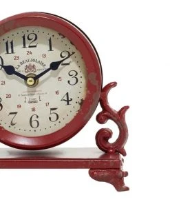 GRAYSON LANE 7 In. x 7 In. Vintage Clock Beige Metal 9 GRAYSON LANE 7 In. x 7 In. Vintage Clock Beige Metal -GRAYSON LANE shop 330858053 AlternateImage4 l